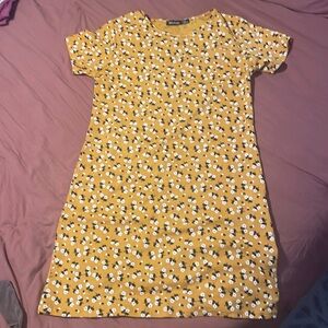 Boohoo yellow dress
